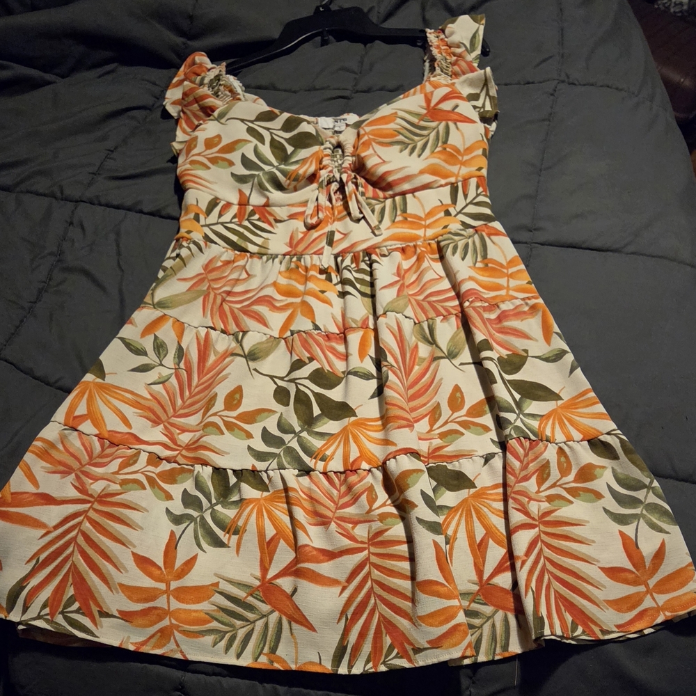 Tropical Print Womens Dress